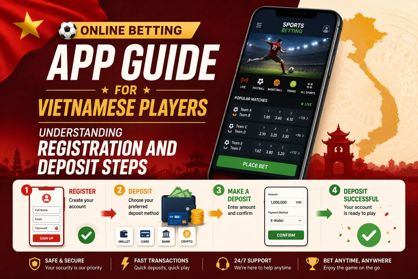 Online Betting App Guide for Vietnamese Players: Understanding Registration and Deposit Steps