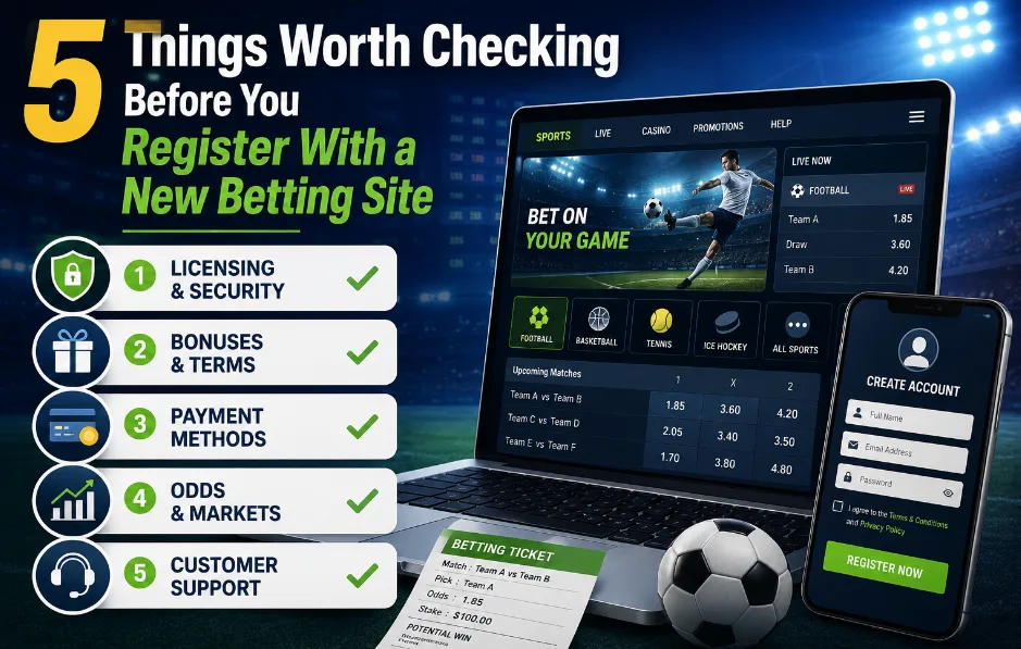 5 Things Worth Checking Before You Register With a New Betting Site
